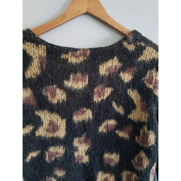 Free People Black and Brown Leopard Cardigan - Picture 8 of 10